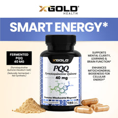 Serving visual showing 40 mg PQQ per serving