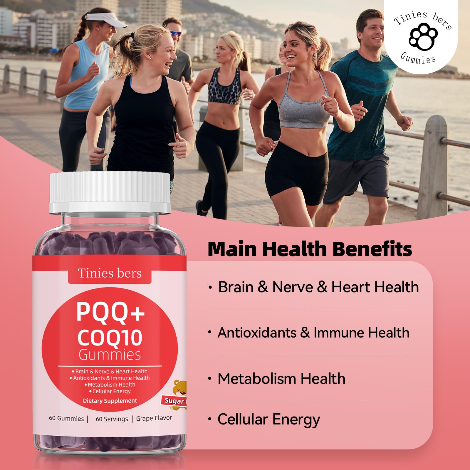 Grape-flavored sugar-free gummies packaging