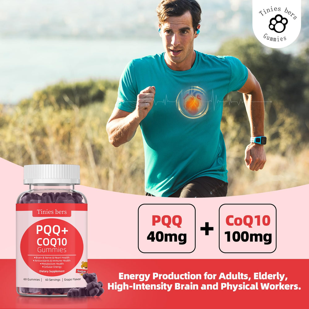 60-count bottle of PQQ CoQ10 gummies
