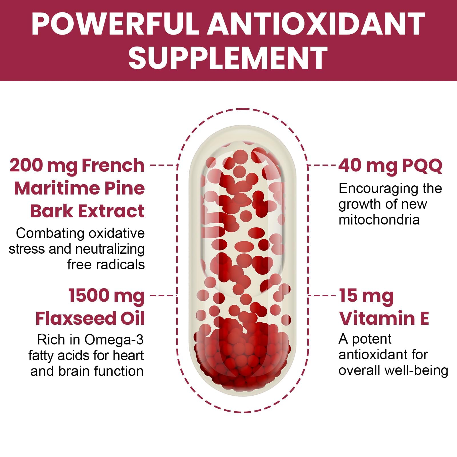 Pycnogeno with flaxseed oil and vitamin E formula