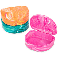 Practicon Marble Retainer Case orange pink color