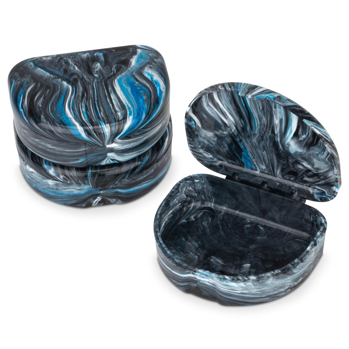 Practicon Marble Retainer Case set in black and blue – 1 of 5
