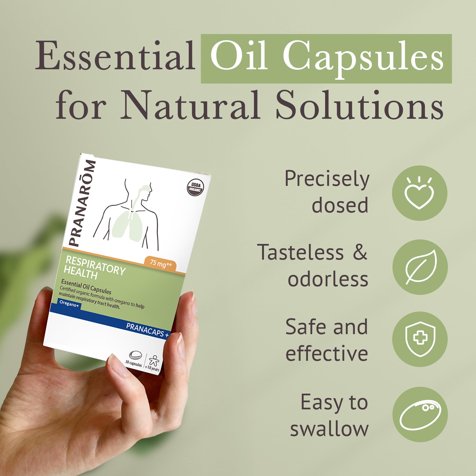 Tasteless and odorless capsule designed for easy swallowing