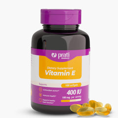 Prati Donaduzzi Vitamin E 400 IU bottle with 100 softgels