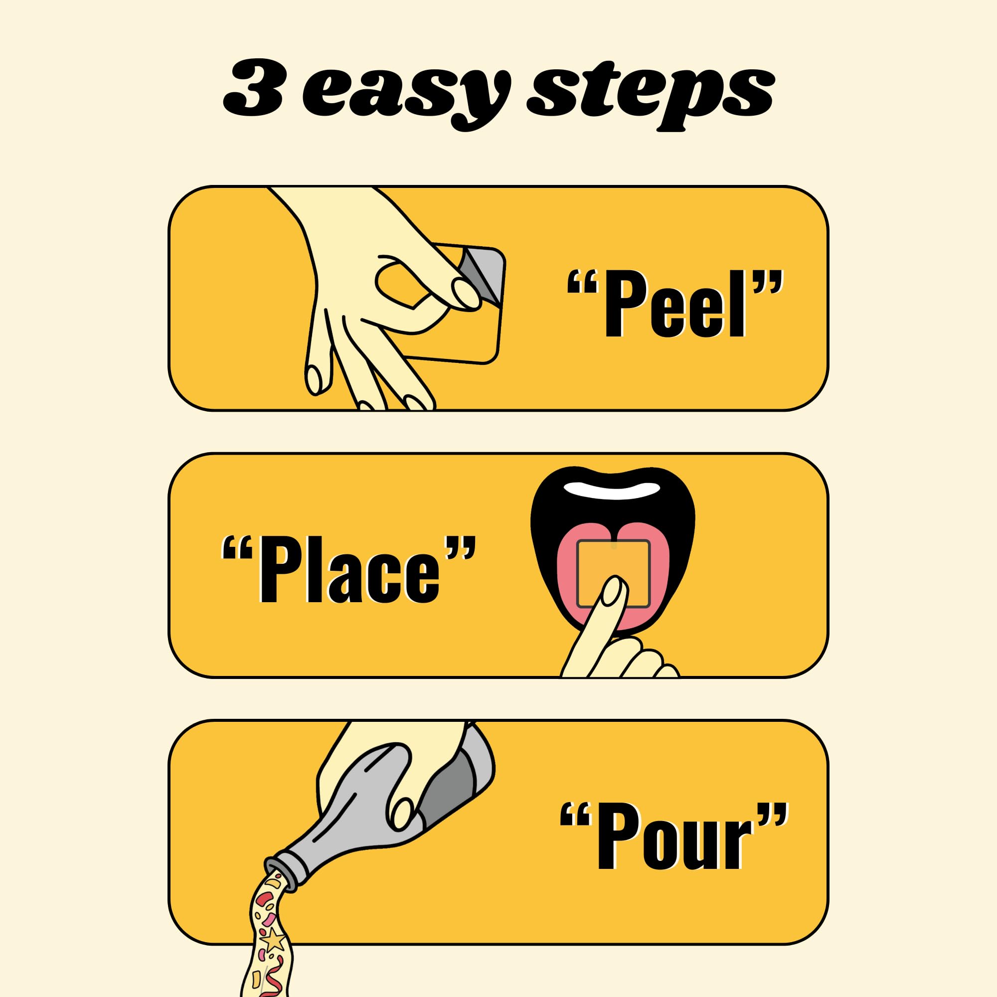 Pre Party Strips dissolving on tongue