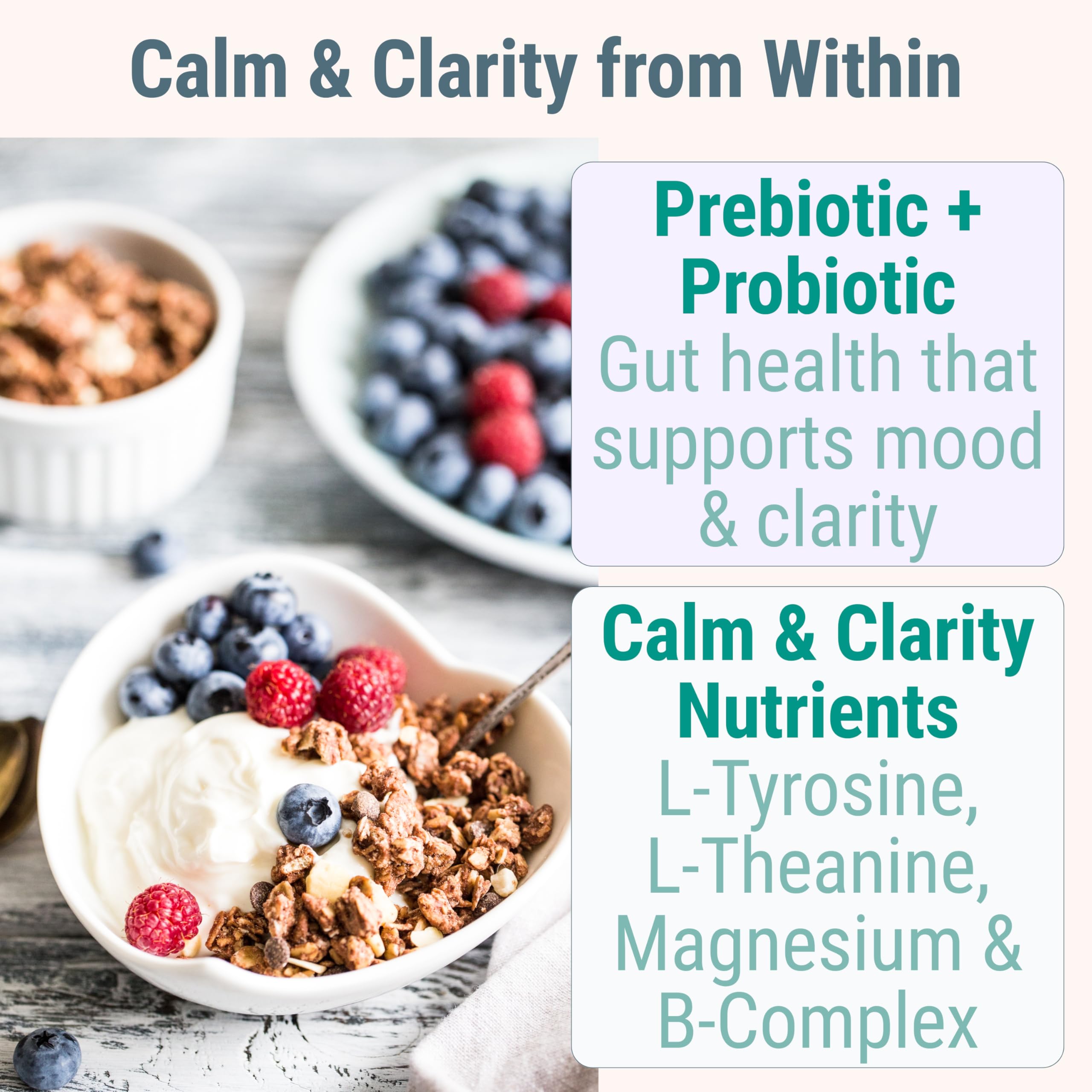 Chicory root inulin prebiotic supporting digestive balance.