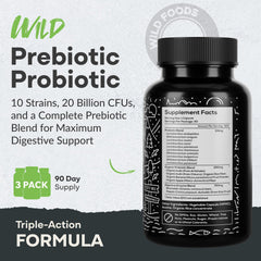 Digestive enzymes with prebiotics and probiotics ingredients