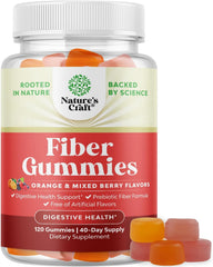 Bottle of prebiotic fiber gummies for adults – 120 count