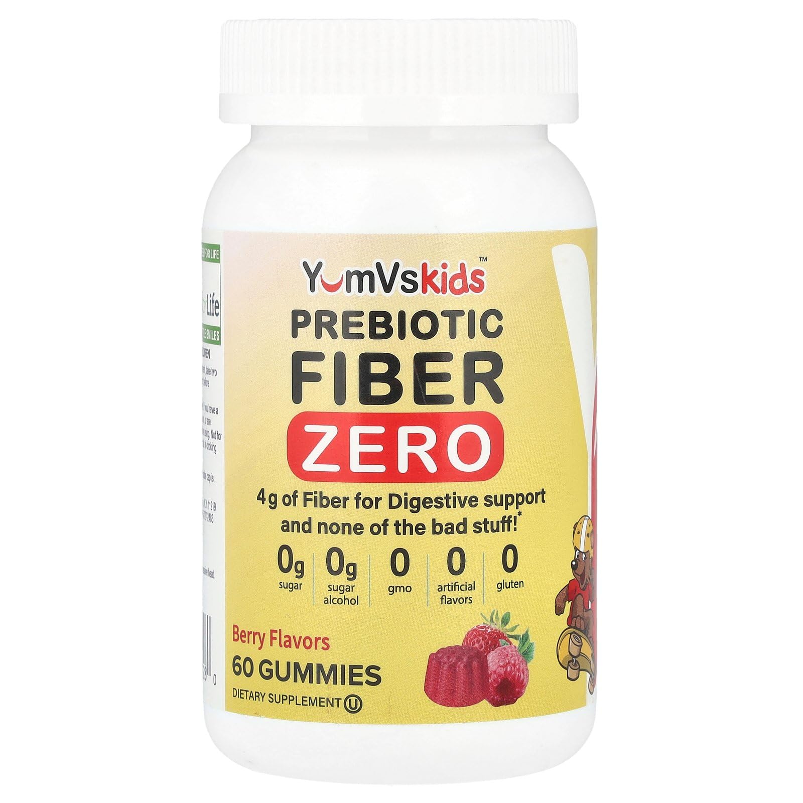 YumVs Prebiotic Fiber Zero Gummies for Kids bottle – 70 count