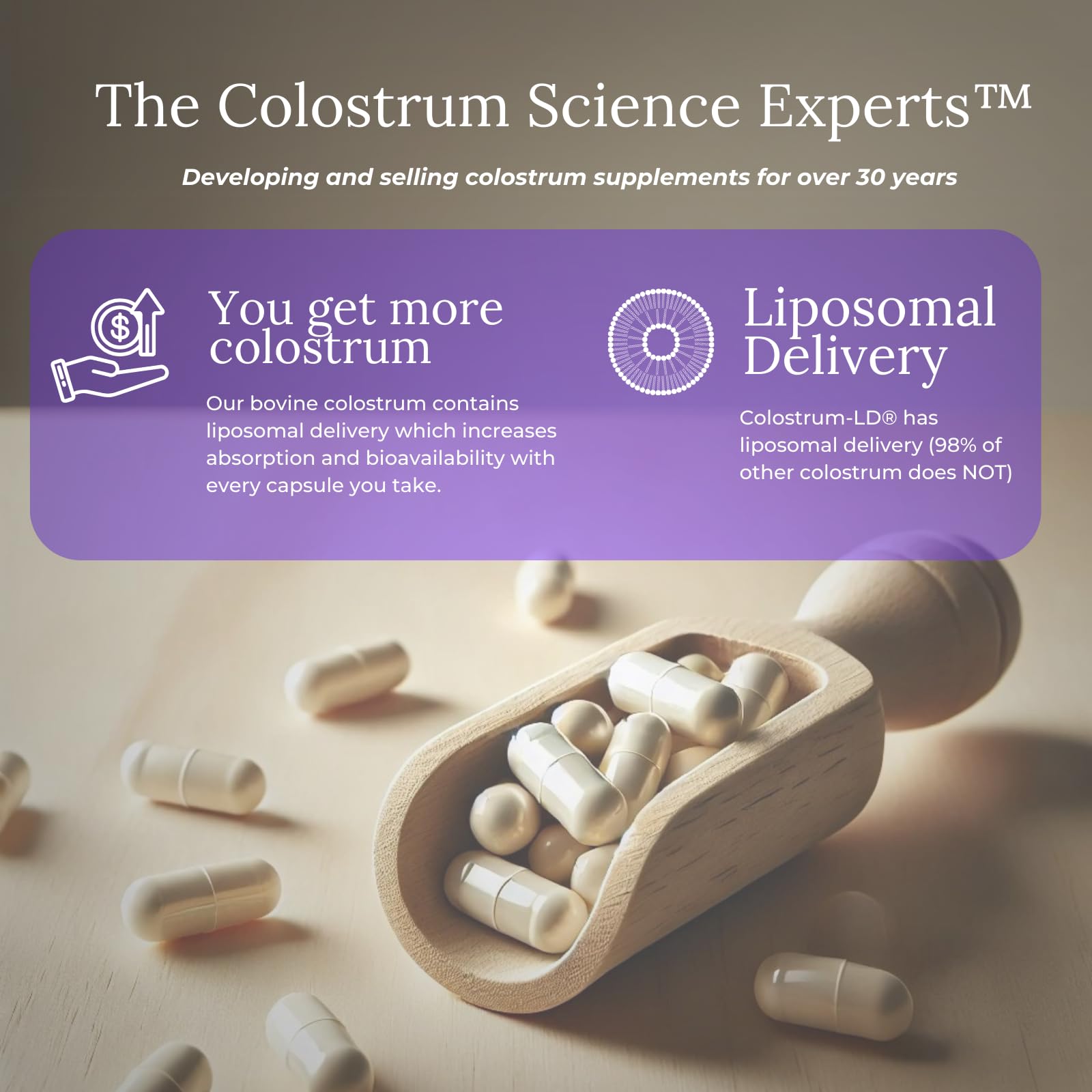 Icons representing prebiotic and probiotic benefits