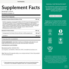 Close-up of capsules showing probiotic blend for mom and baby