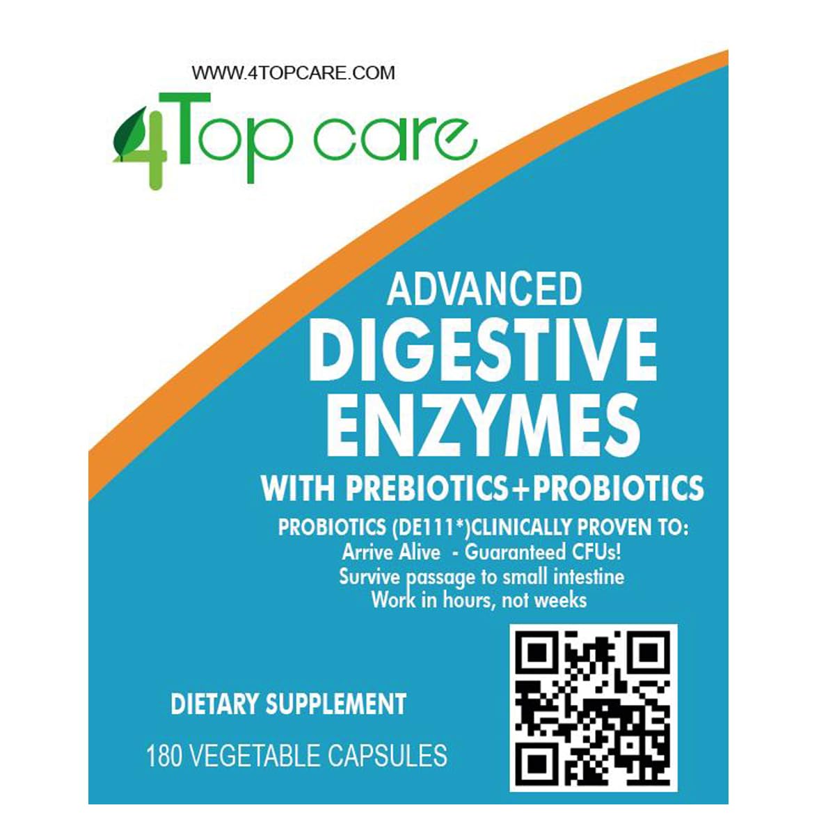 Prebiotic fibers in digestive enzyme formula