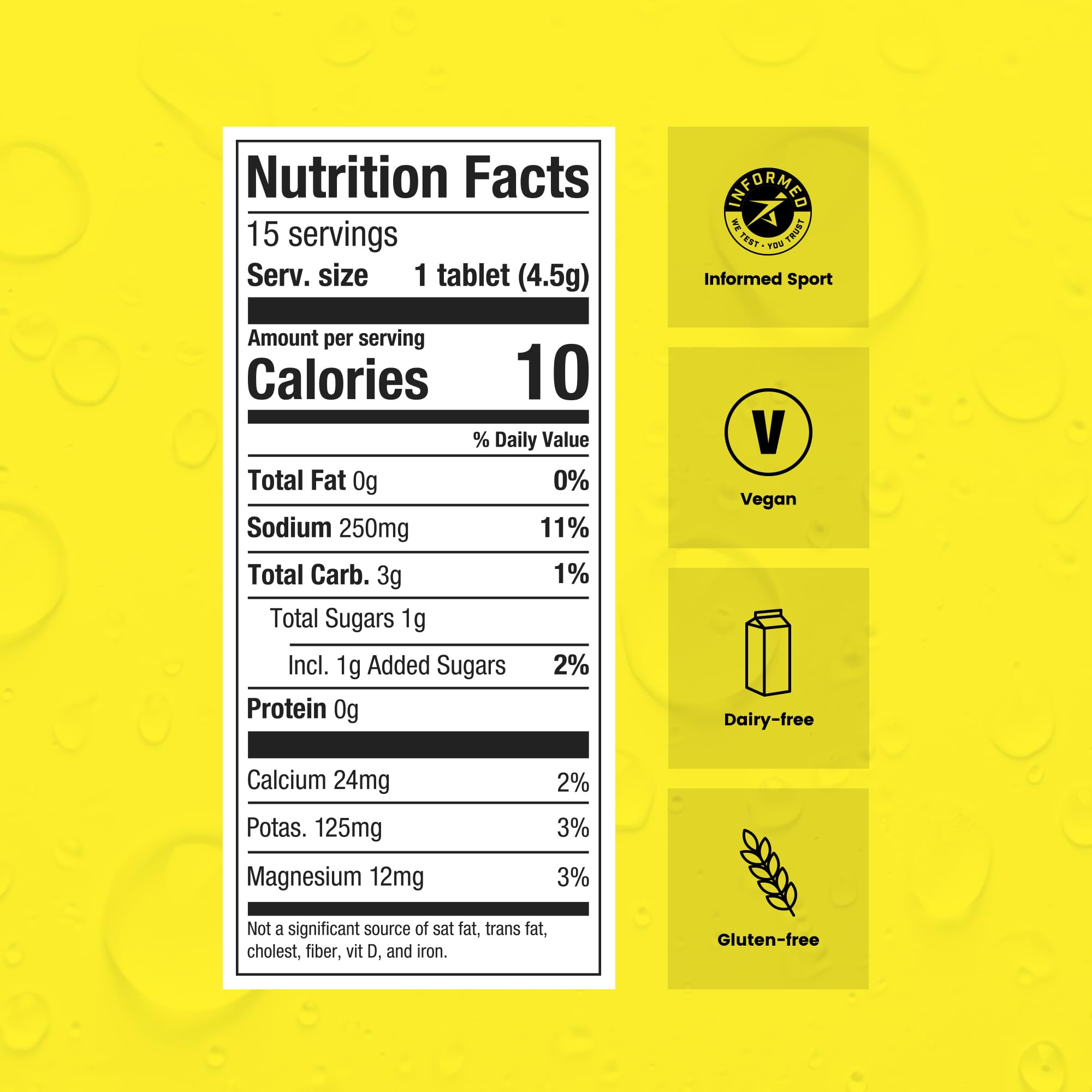 Precision Hydration yellow-tube and 500 ml mixing guide for correct dosing.