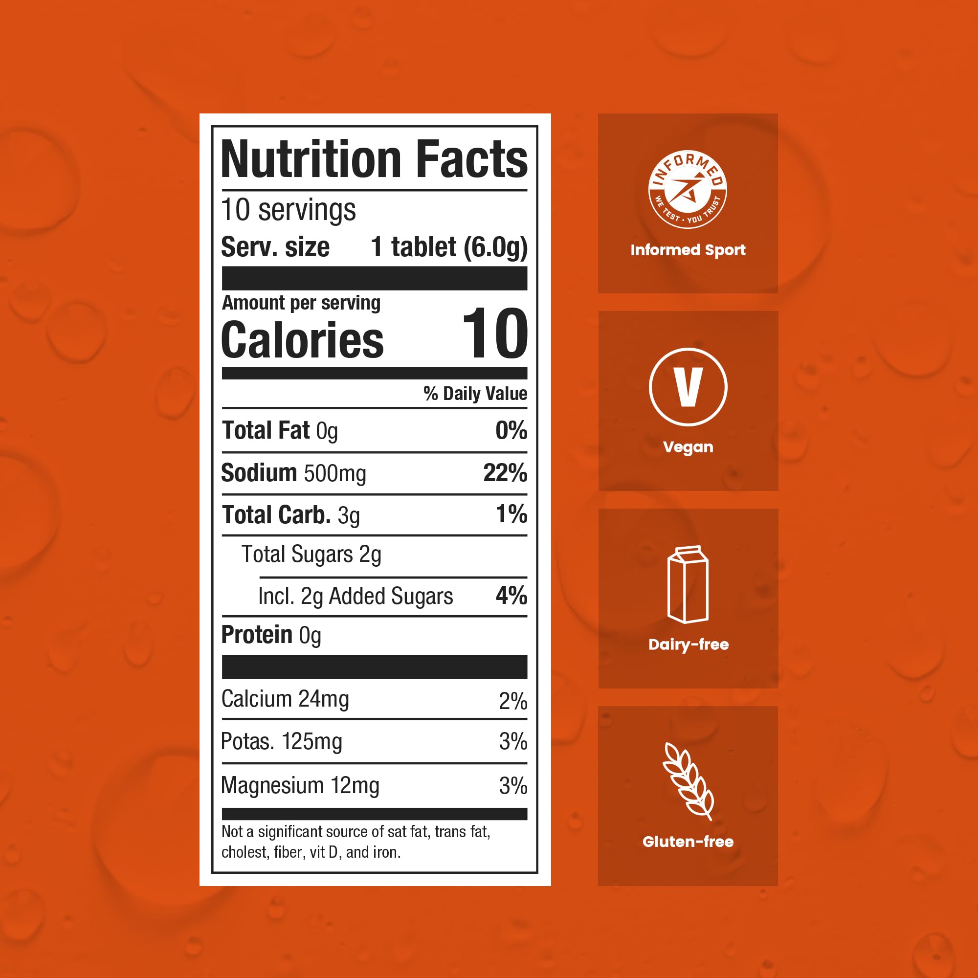 Illustration of the four available strengths: 250, 500, 1000 and 1500 mg per litre