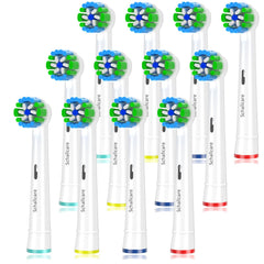 White 12-pack precision replacement toothbrush heads for Braun Oral-B electric toothbrushes