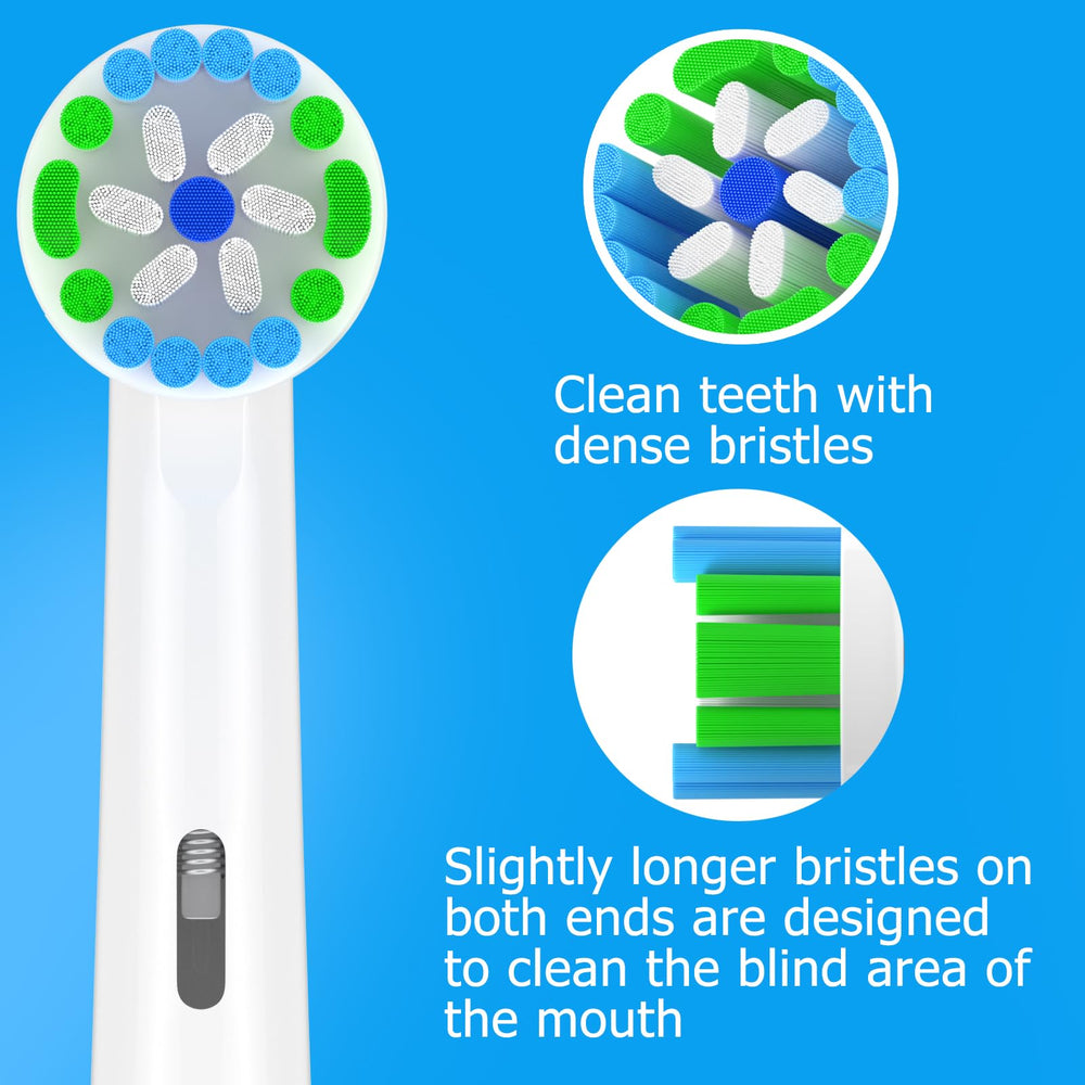 Bristle design showing anti-dirt function and cleaning power