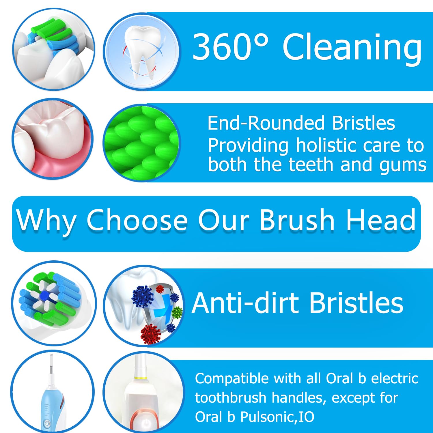Soft and flexible DuPont bristles for safe dental health