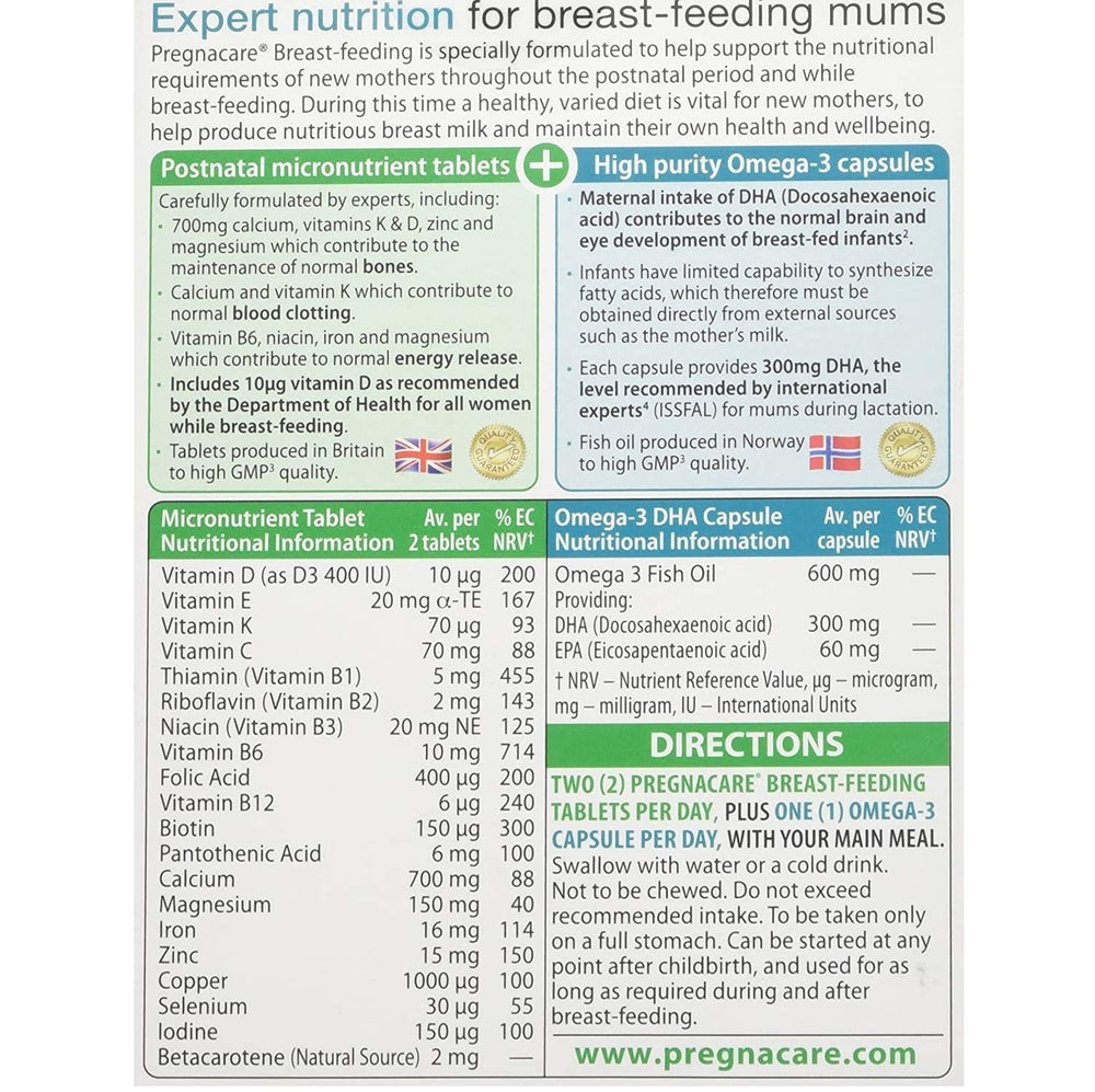 Close-up of Pregnacare Breast-Feeding 84 Tablets in case4