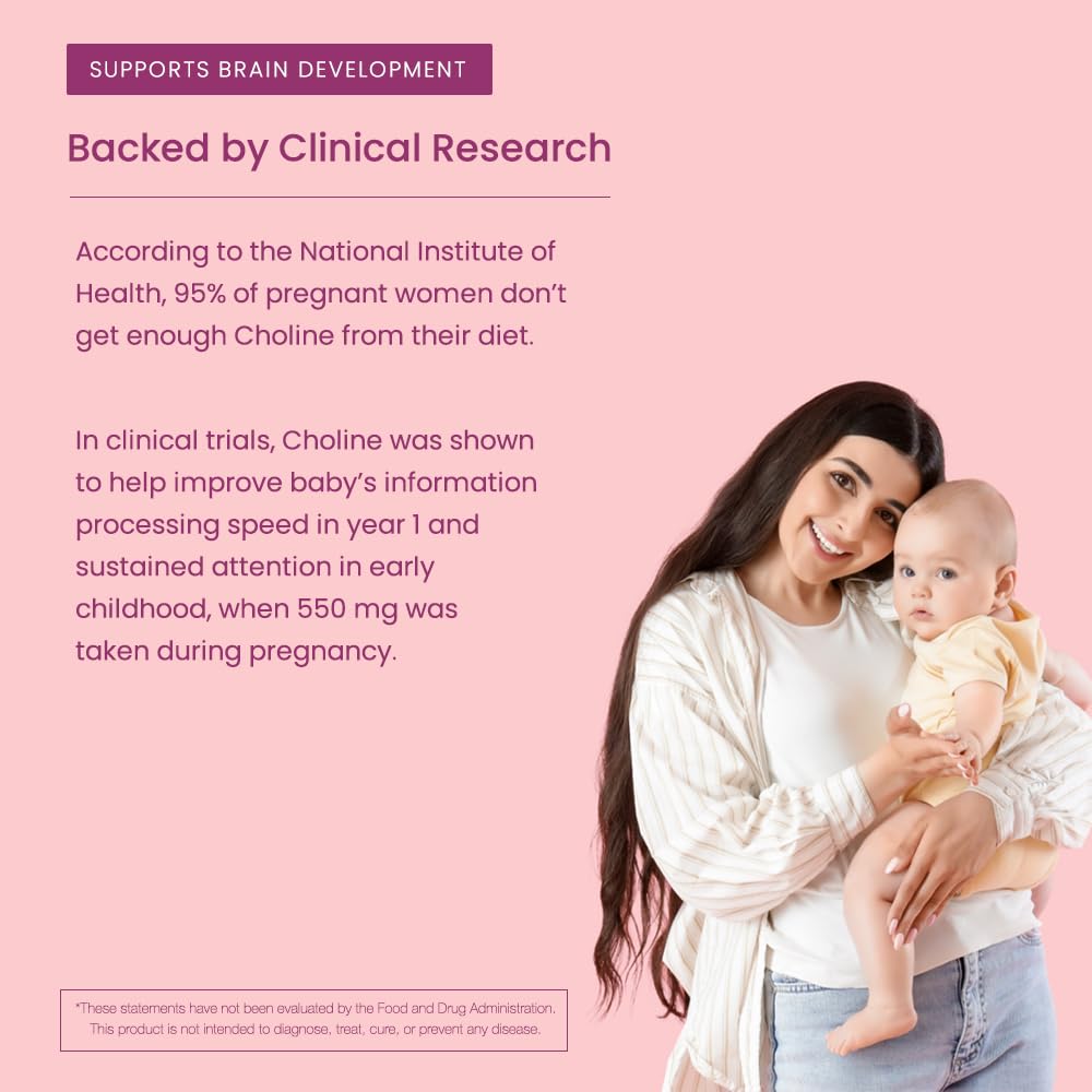 Choline supports cognitive function during pregnancy and nursing