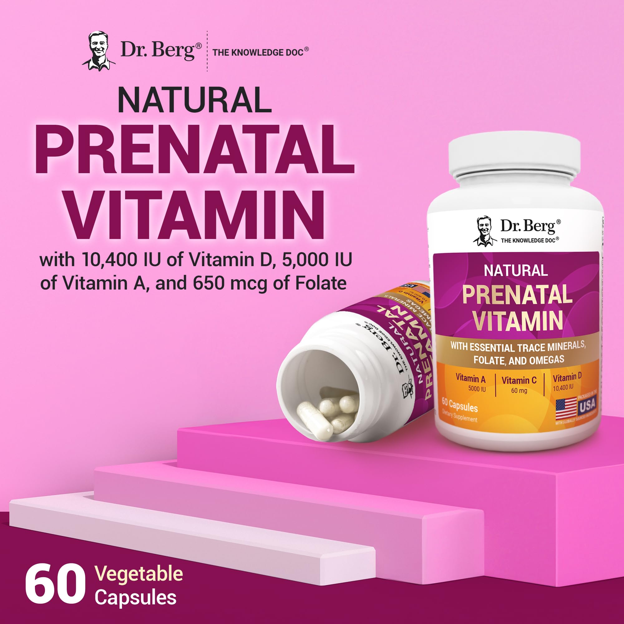 Pregnant woman taking a prenatal vitamin