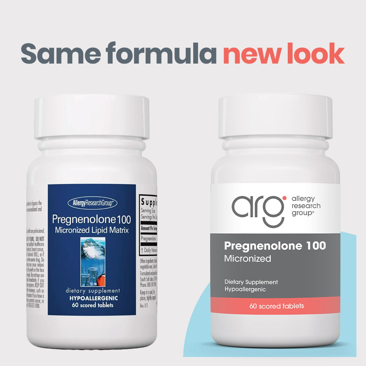 Close-up of Pregnenolone 100mg tablets