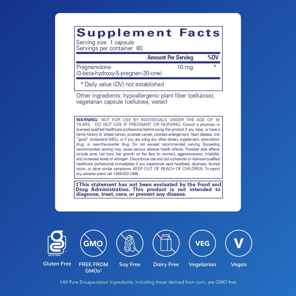 Pregnenolone 10 mg daily use on plate