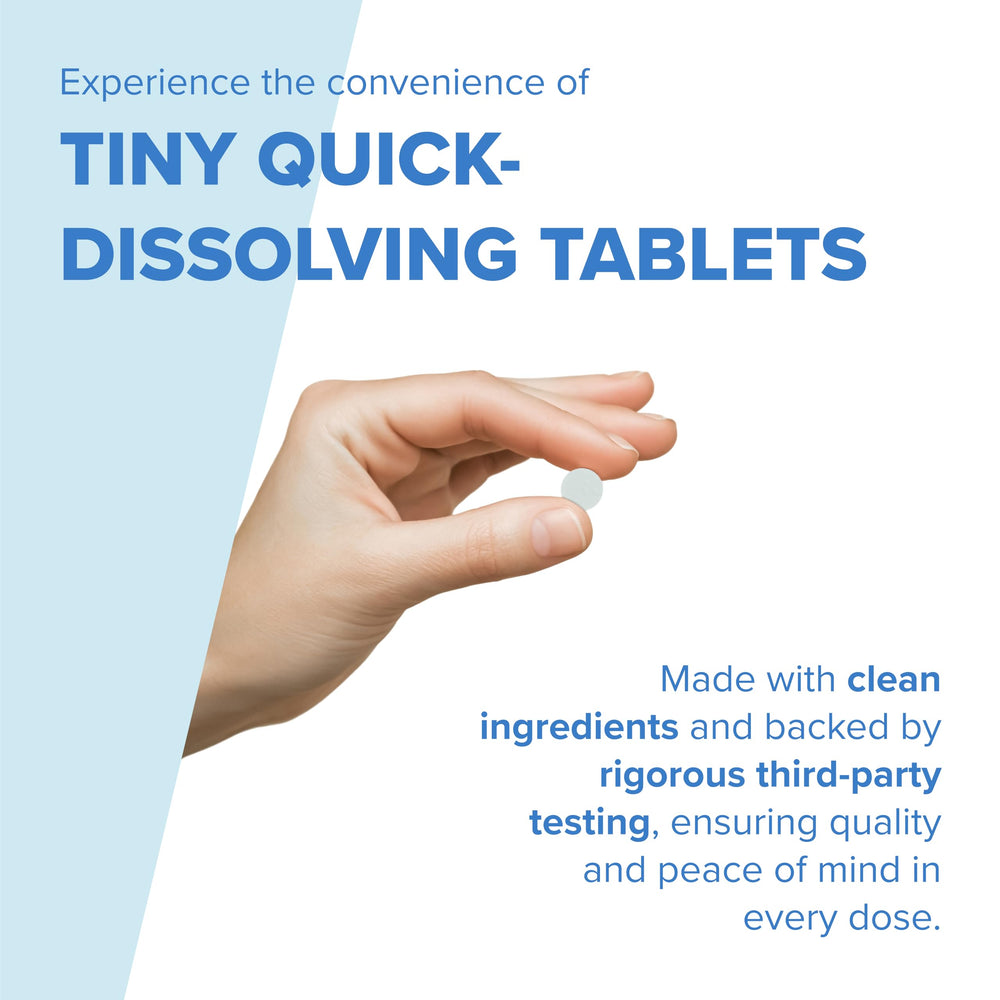 Pregnenolone 50 mg tablets dissolving on the tongue