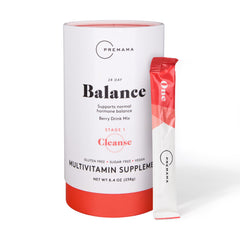Premama Hormone Balance Berry flavor single-serve powder packet - front view