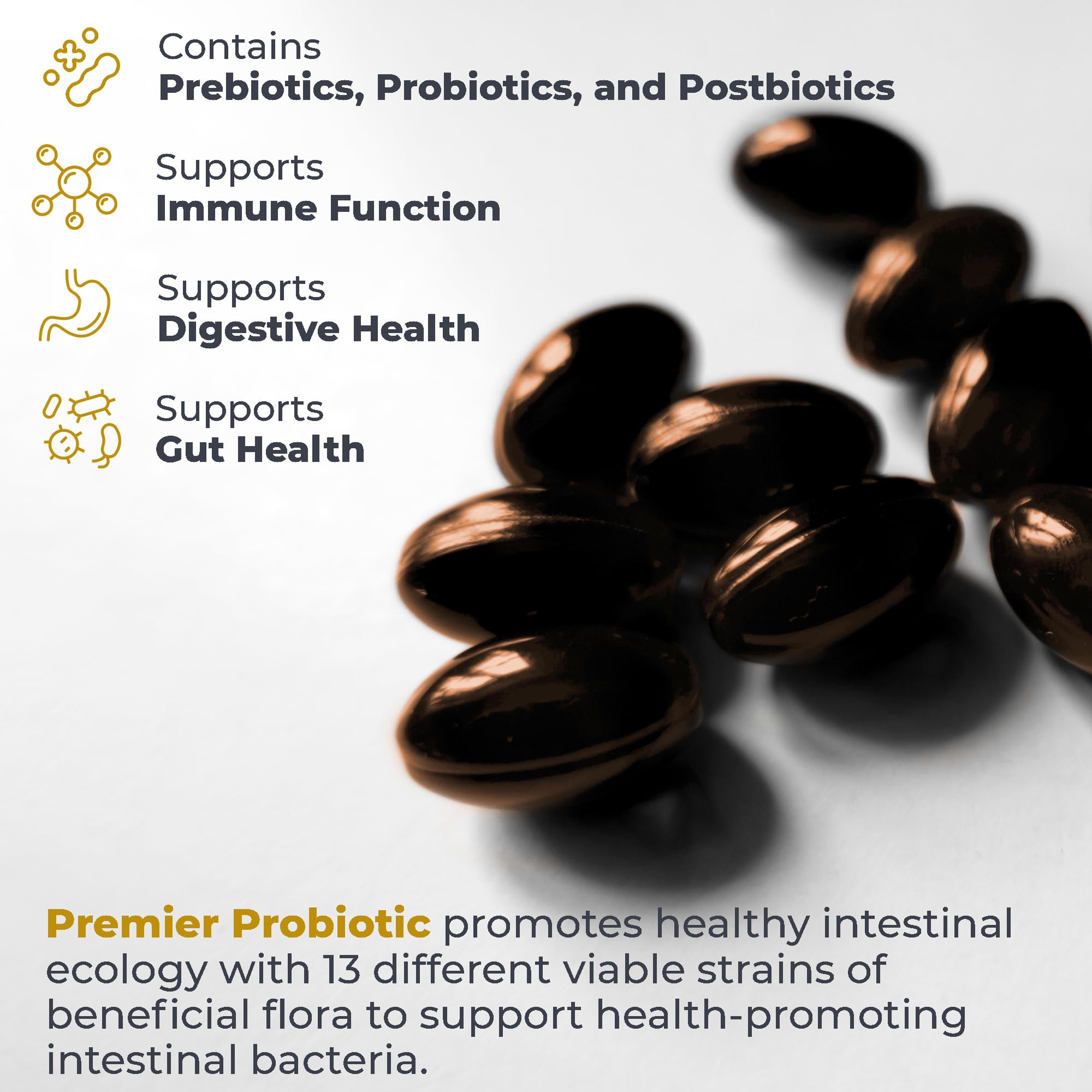 Nutrition facts panel on Premier Probiotic Quad Biotic packaging