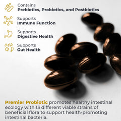 Nutrition facts panel on Premier Probiotic Quad Biotic packaging