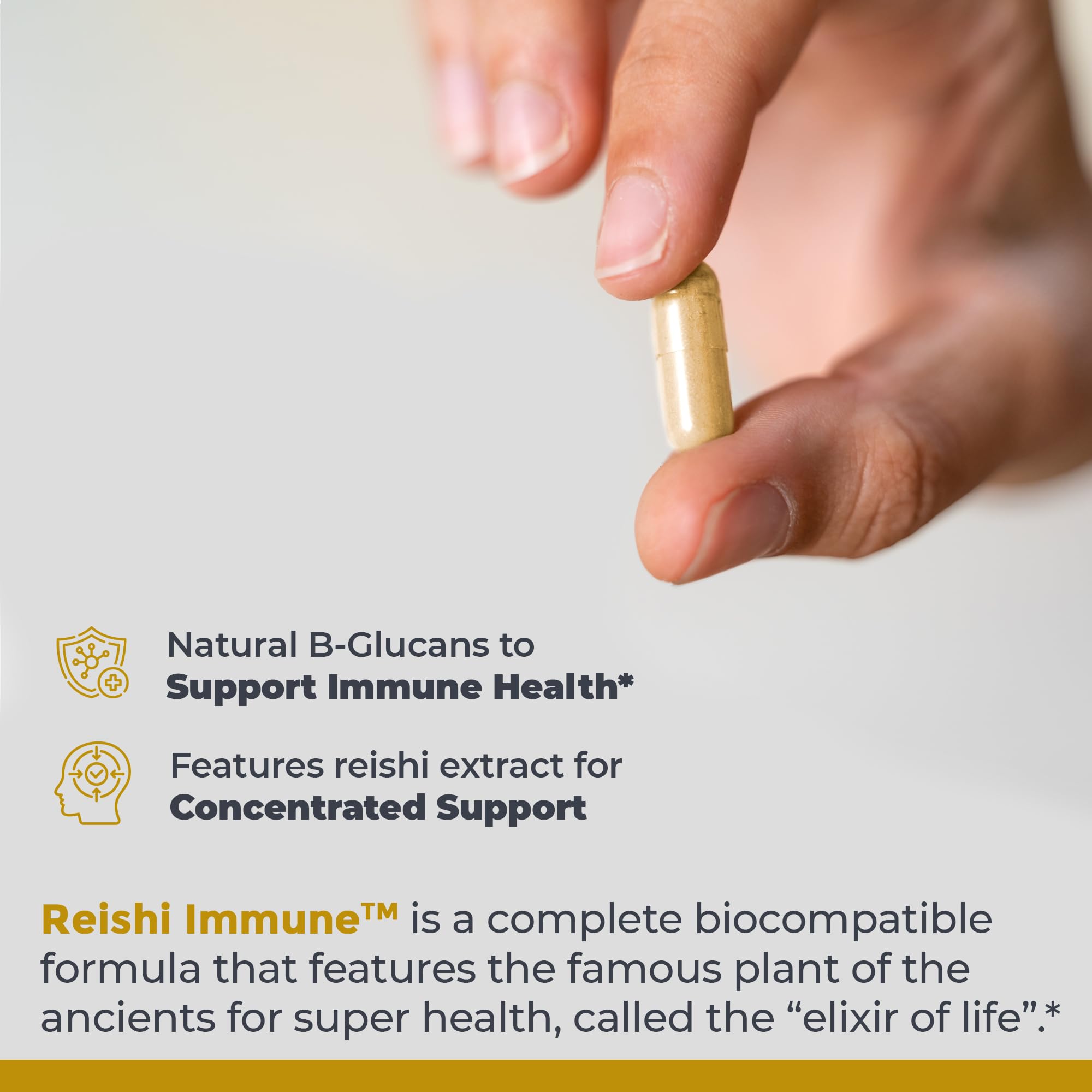 Reishi mushroom extract featured in the immune support formula