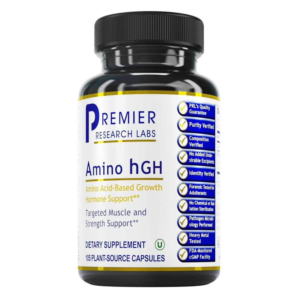 Bottle of Premier Research Labs Amino HGH - 105 capsules