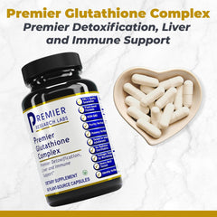 Glutathione Complex capsule highlighting liver-support formulation and cleansing potential.
