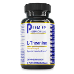 Premier Research Labs L-Theanine 200mg double-strength vegan capsules