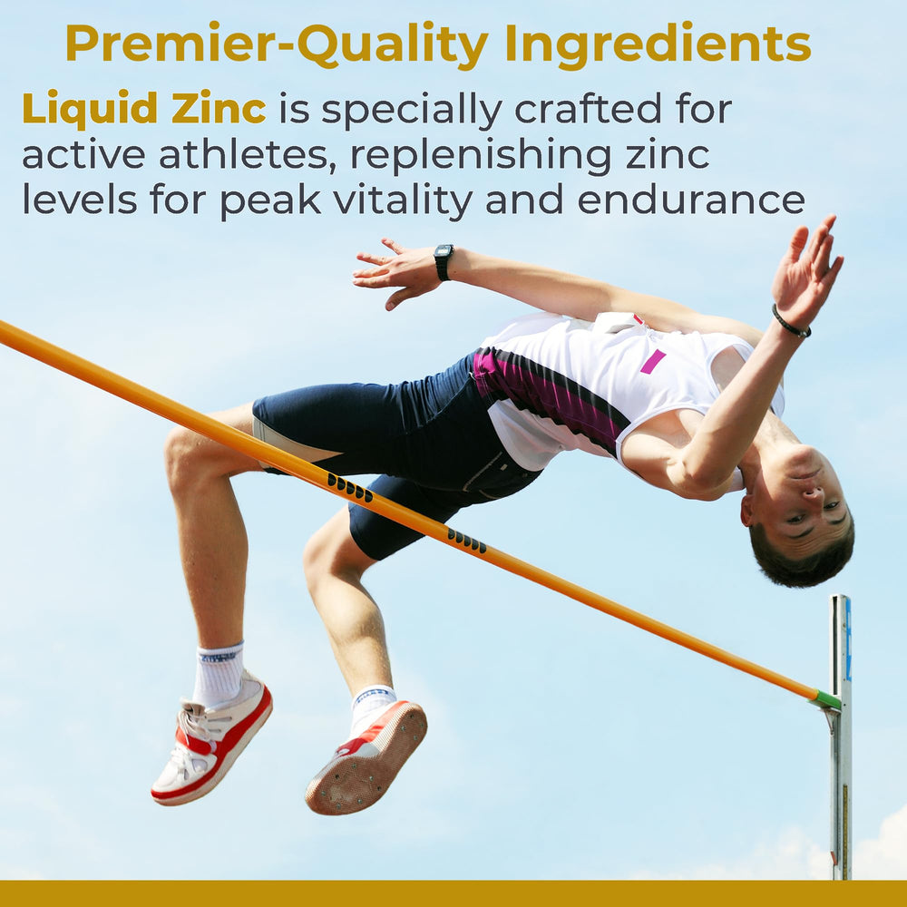 Nutrition label highlighting 25 mg zinc per 5 mL serving