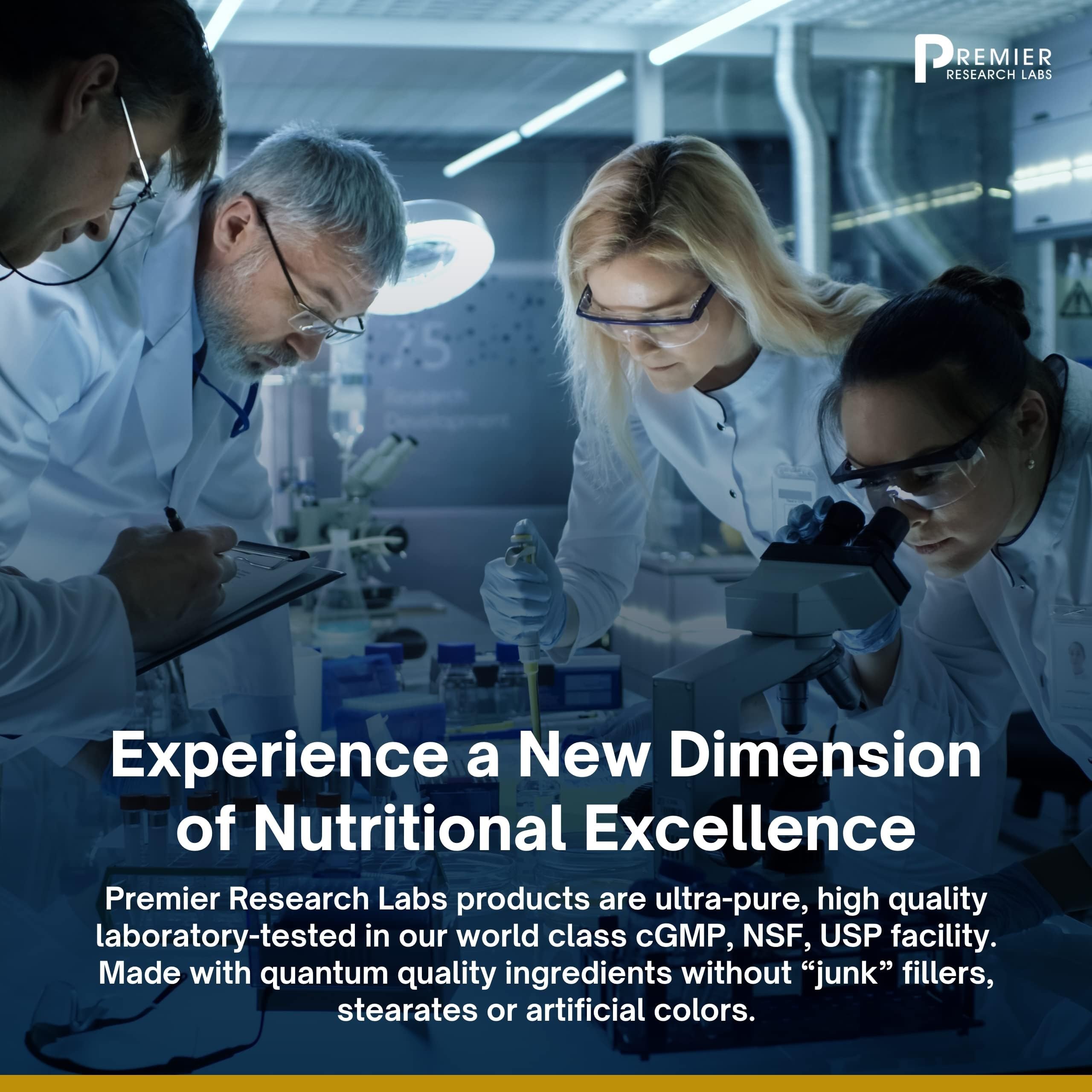 Premier Research Labs logo on packaging