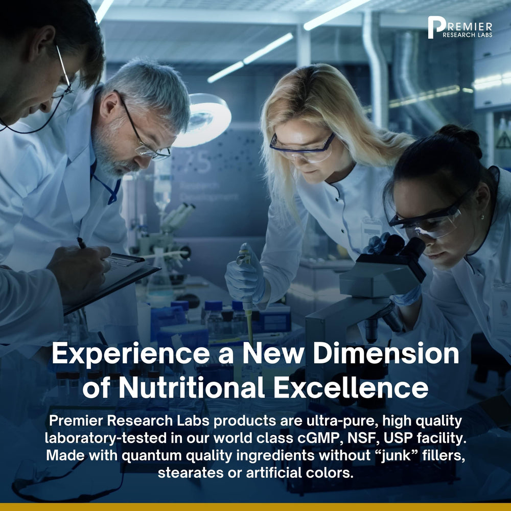 Premier Research Labs logo on packaging