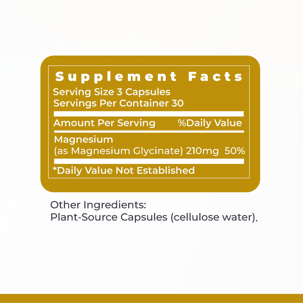 Illustration showing bone and brain health support from magnesium glycinate