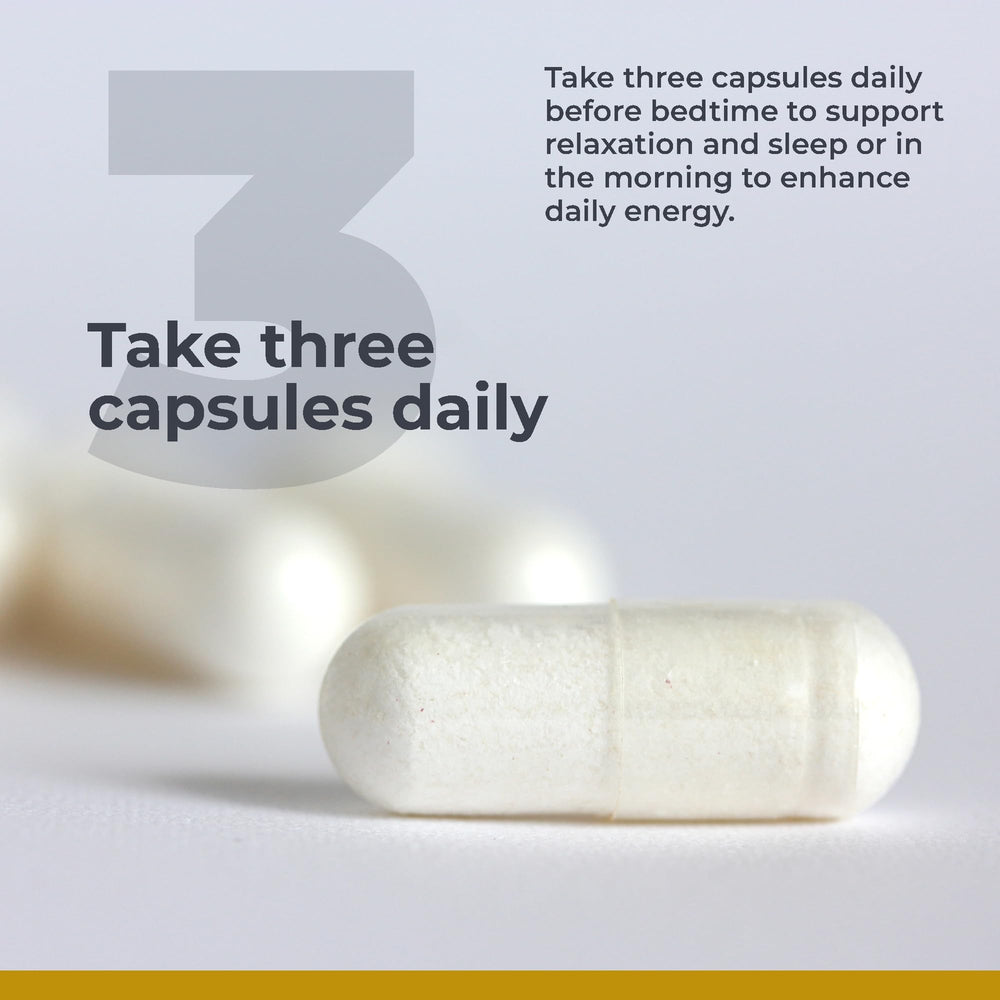 Packaging highlighting sleep support and relaxation benefits