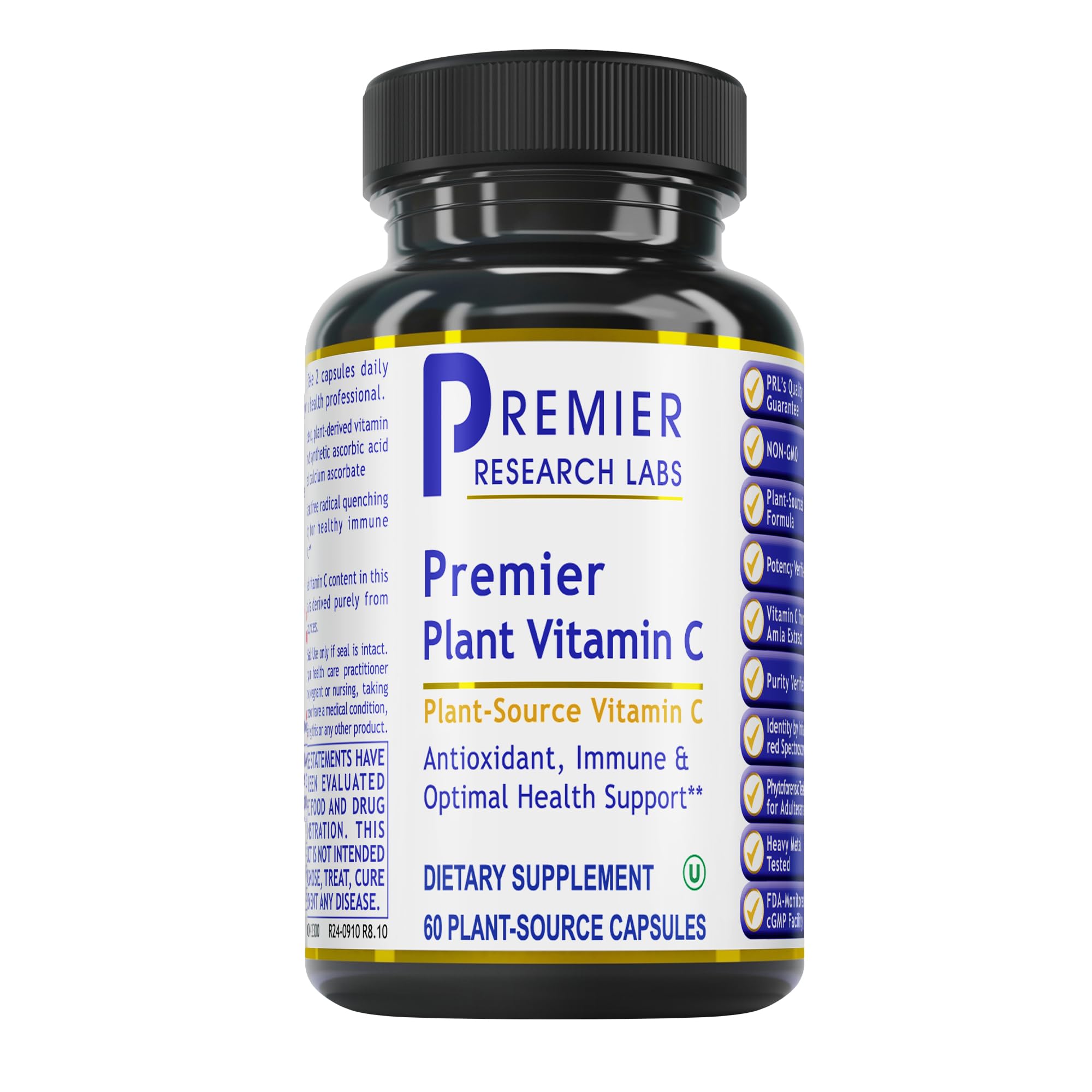 Premier Research Labs Vitamin C supplement bottle with 60 vegetarian capsules