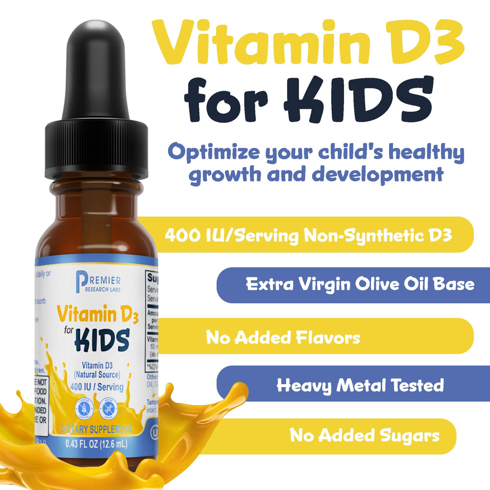 Dropper dispensing vitamin D3 for children