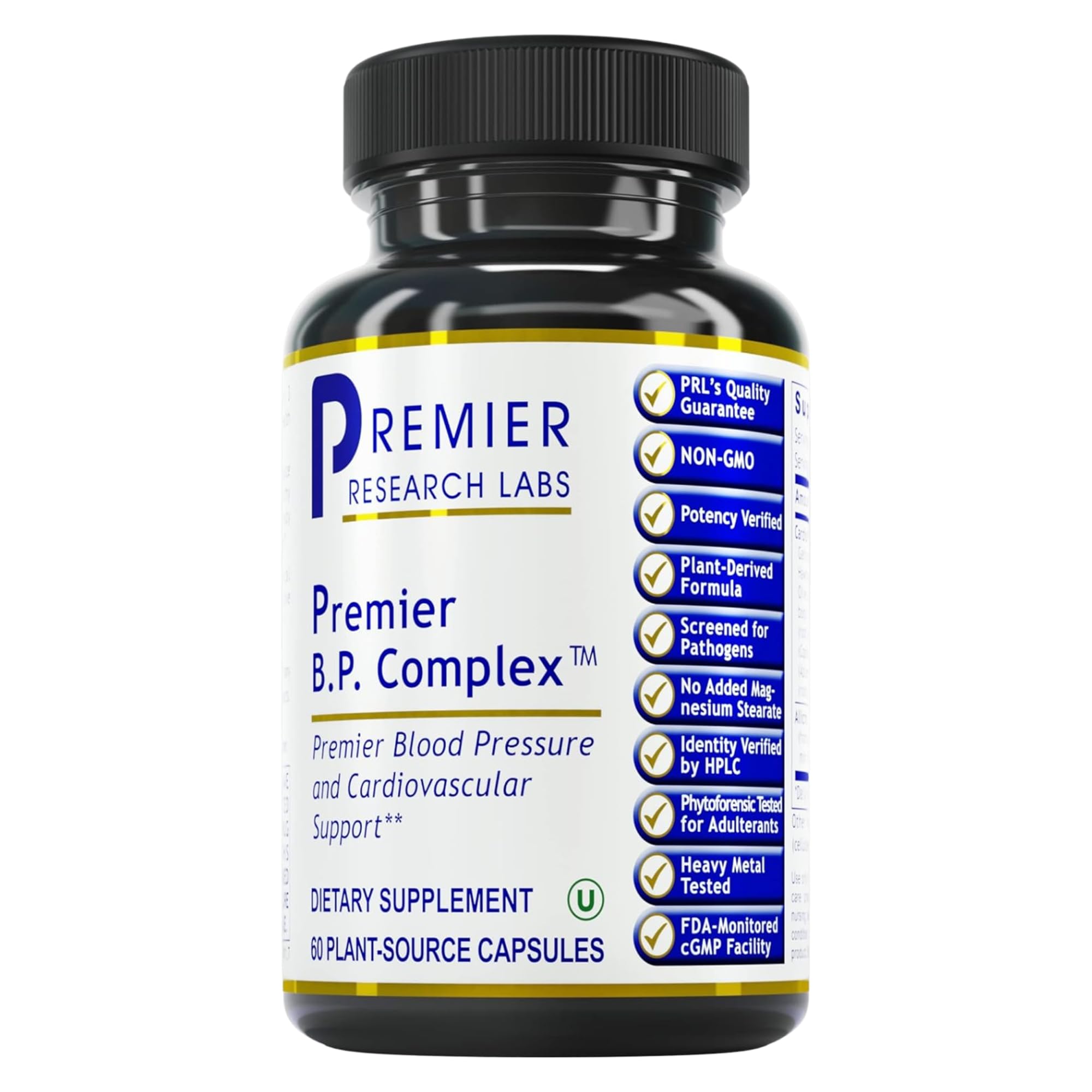 Premier BP Complex bottle and capsules