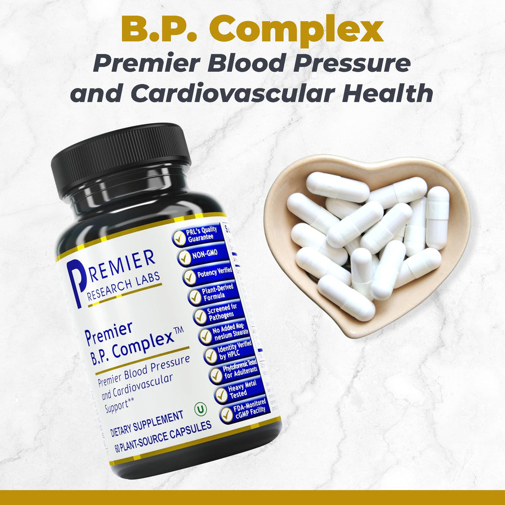 Reishi mushroom and ingredients shown with Premier BP Complex