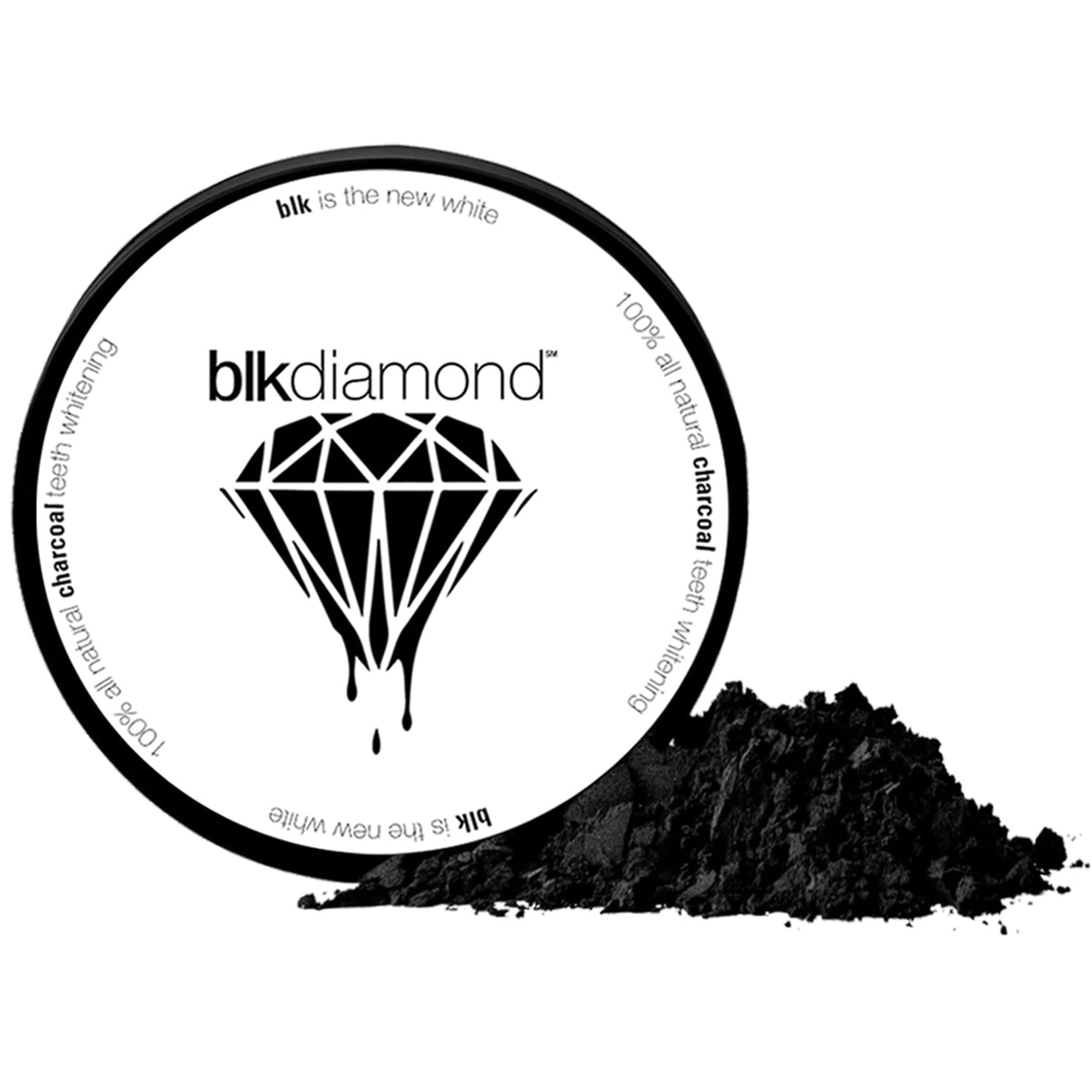 Product image: Premium Activated Charcoal Coconut Teeth Whitening Powder on white background
