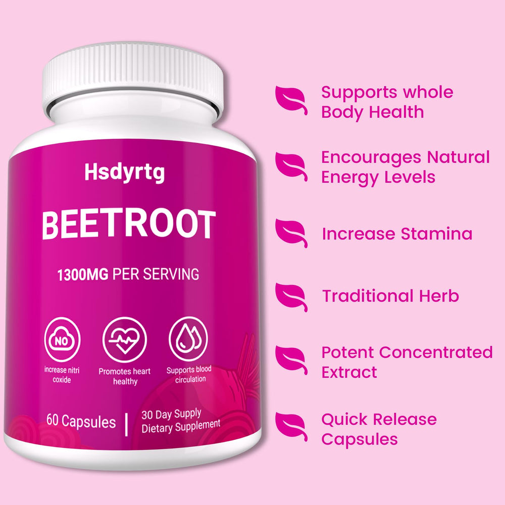 Active lifestyle scene with beetroot capsules and water bottle