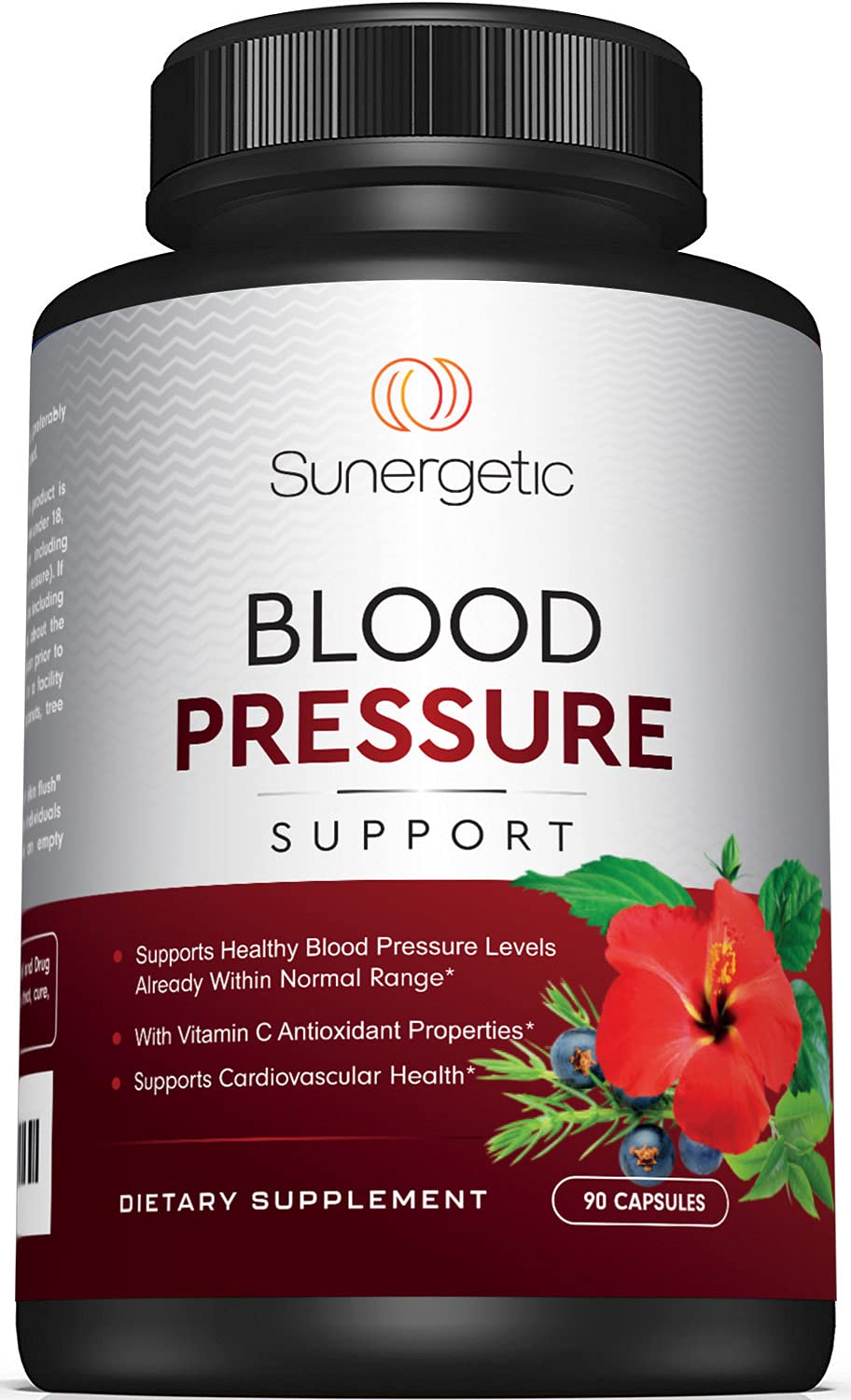 Premium Blood Pressure Support supplement with Garlic, Hawthorn and Hibiscus – 90 capsules