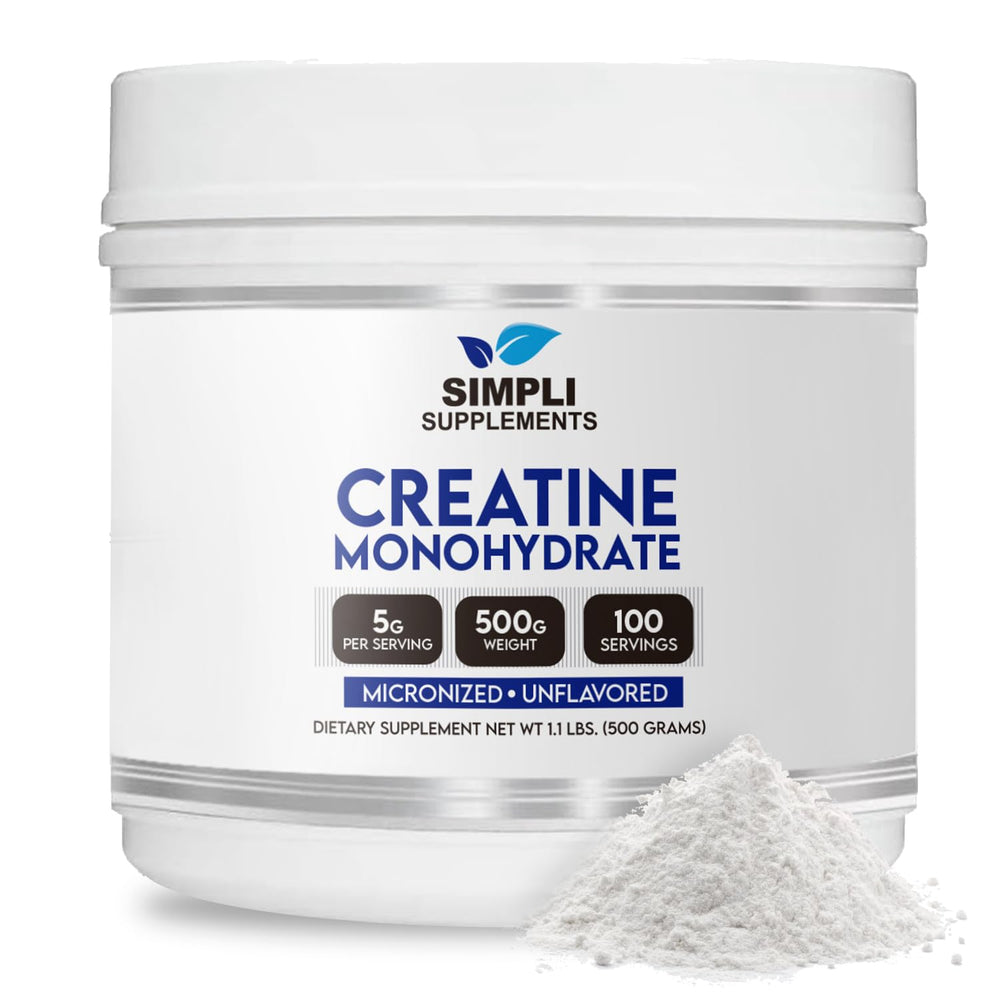 Premium Creatine Monohydrate Powder 500g front view