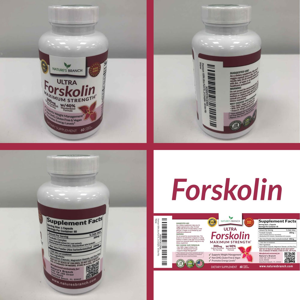Premium extreme boost Forskolin imagery for product page
