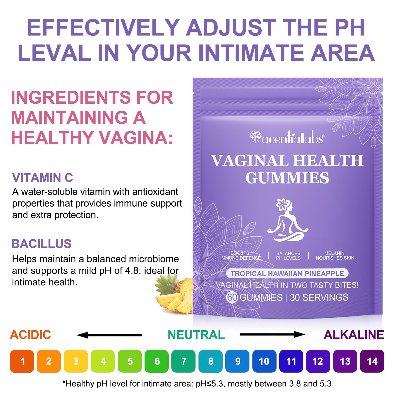 Vegan, gluten-free and halal feminine health gummies