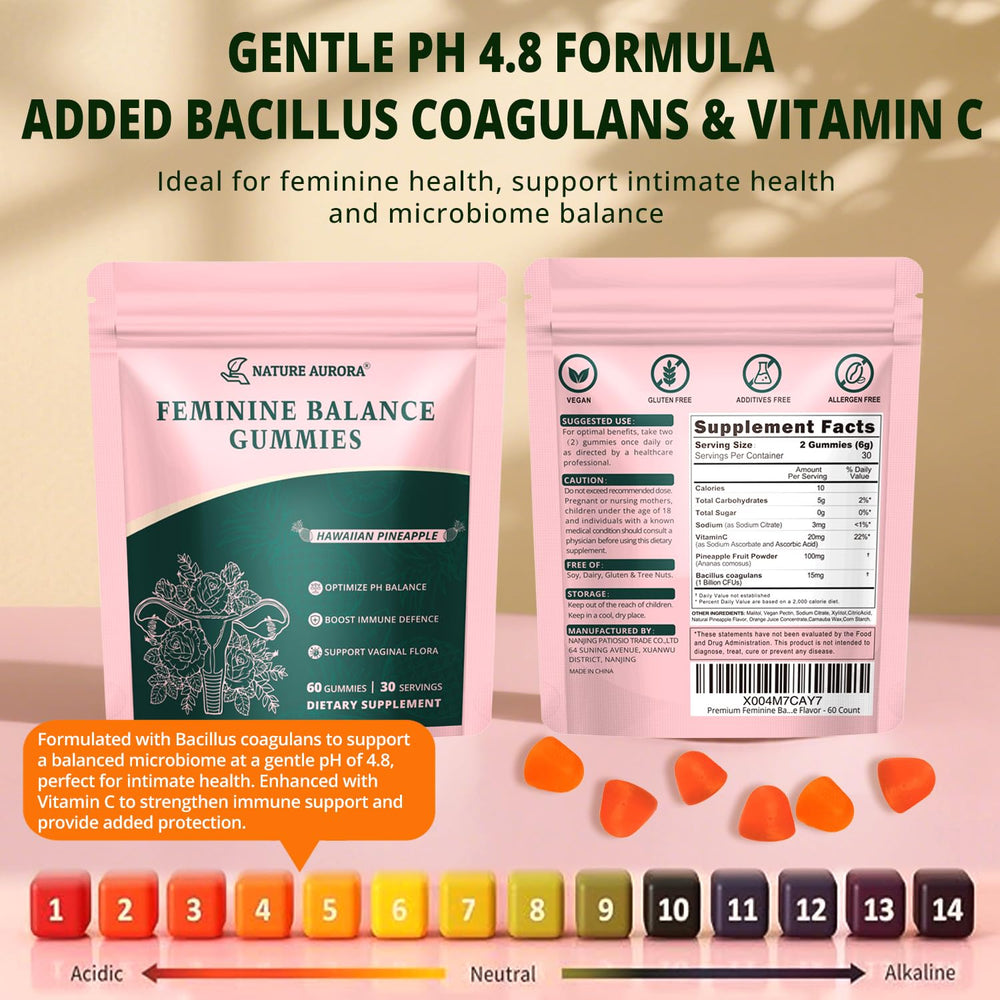 Gummies with vegan ingredients and gluten-free icons